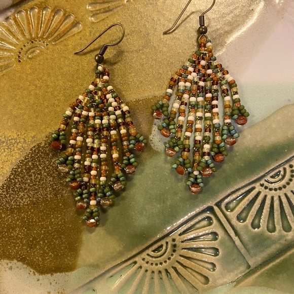 Jewelry - Hand beaded earrings